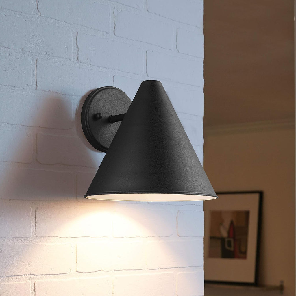 Crittenden Outdoor Wall Sconce, Black Aluminum